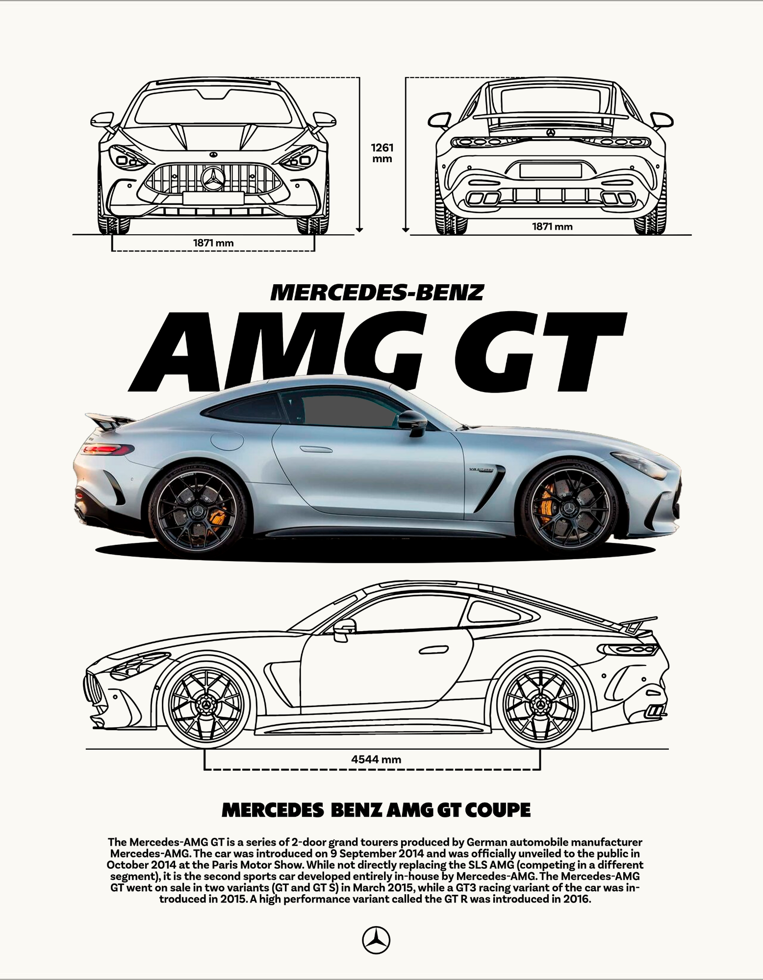 AMG GT Oversized T-Shirt – White