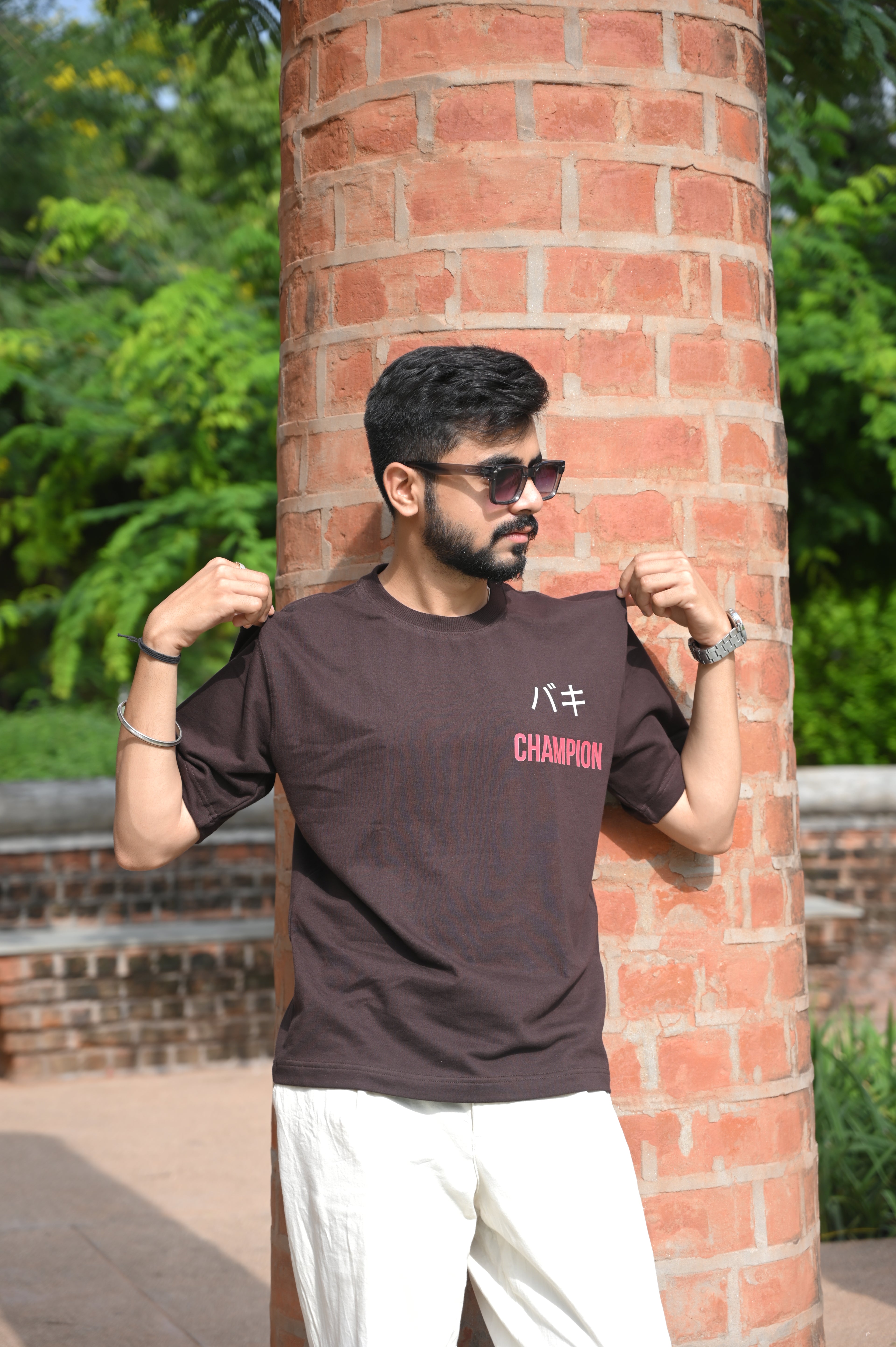 Baki Hanma Oversized T-Shirt – Dark Brown