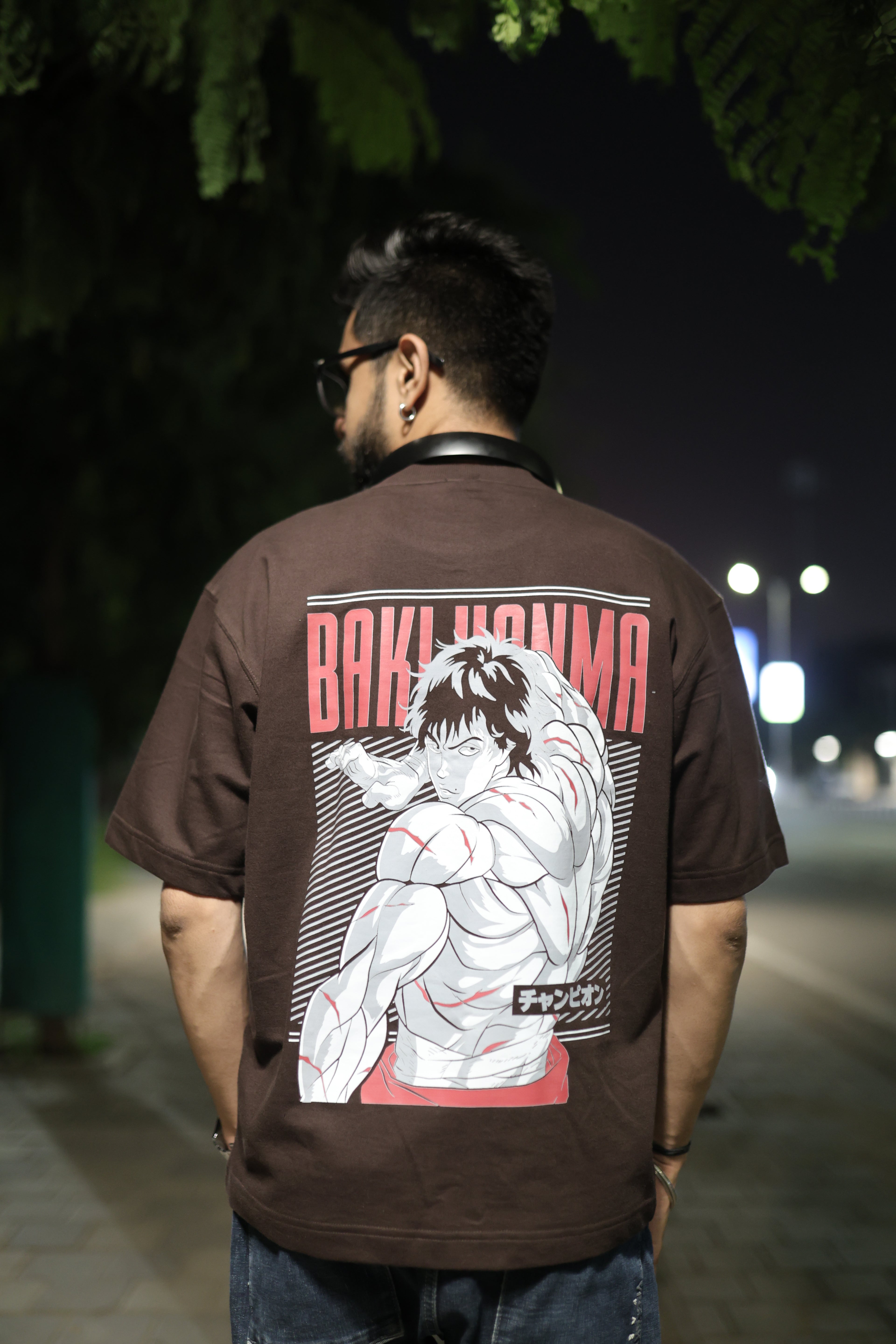 Baki Hanma Oversized T-Shirt – Dark Brown